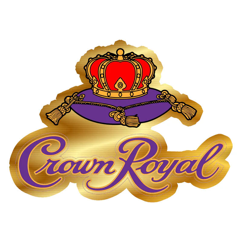 Crown Royal Gold Chrome Vinyl Decal