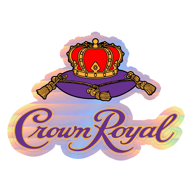 Crown Royal Holographic Vinyl Decal