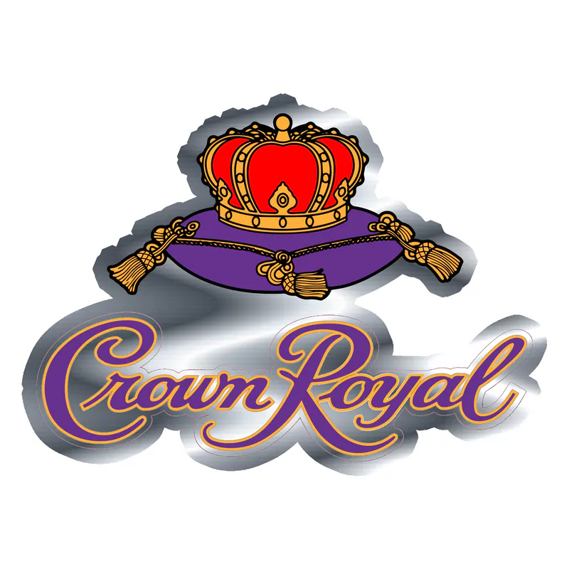 Crown Royal Silver Chrome Vinyl Decal