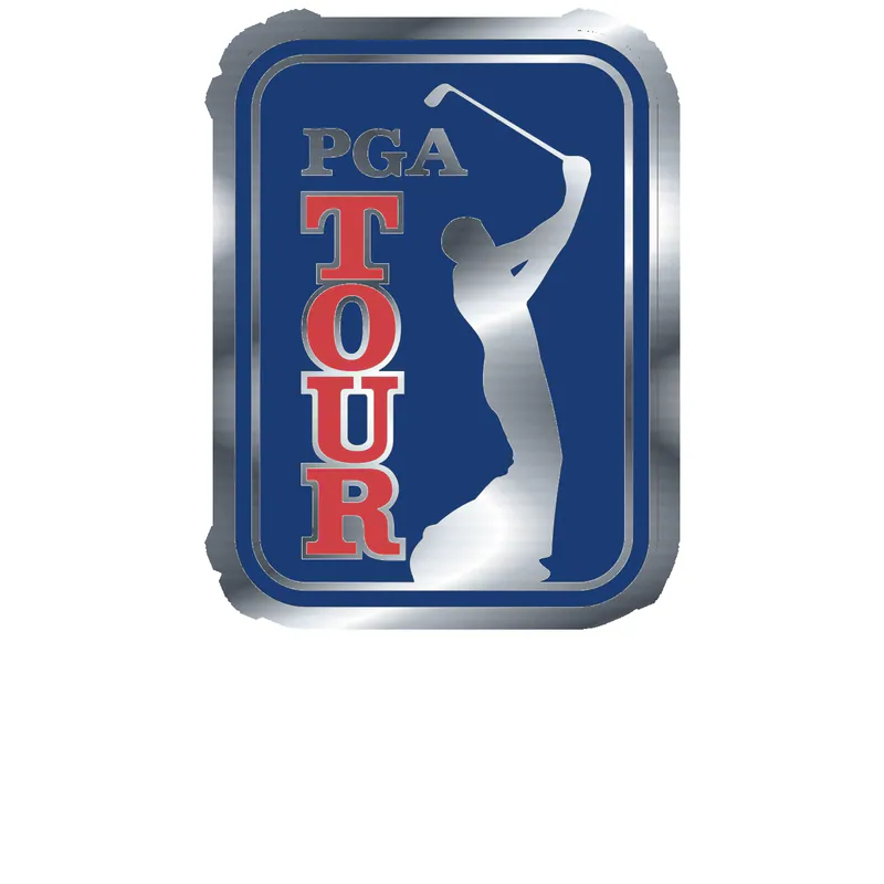 PGA tour logo Silver Chrome Vinyl Decal