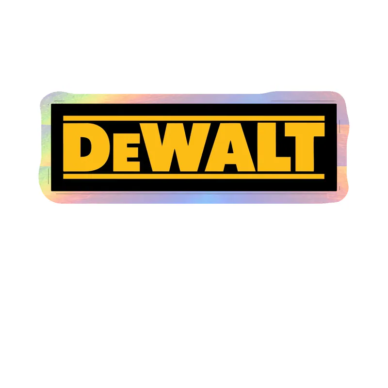 DeWalt Holographic Vinyl Sticker - Custom Size