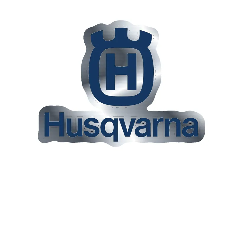 Husqvarna Silver Chrome Vinyl Sticker - Custom Size