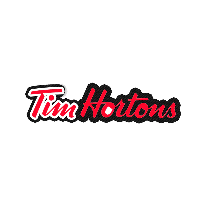 Tim Hortons Carbon Fiber Vinyl Sticker - Custom Size