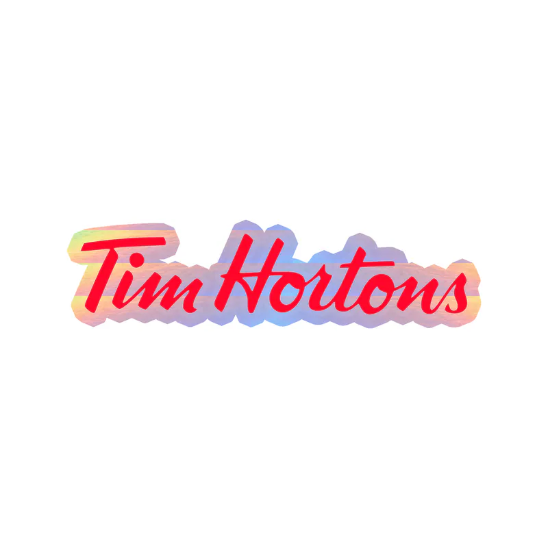 Tim Hortons Holographic Vinyl Sticker - Custom Size
