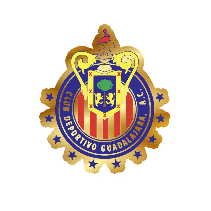 Chivas de Guadalajara Gold Chrome Vinyl sticker - Custom Size