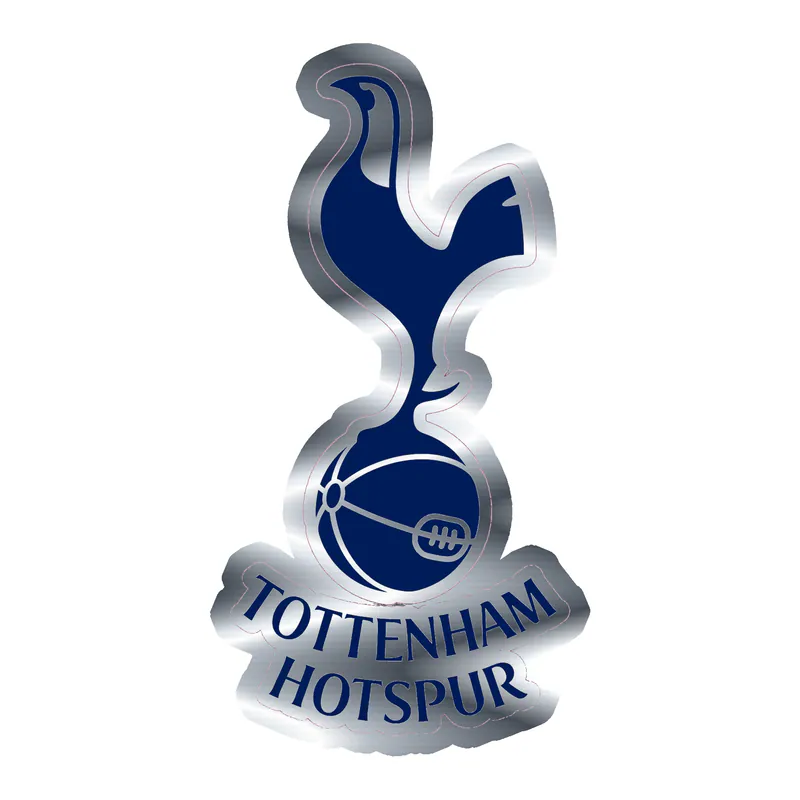 Tottenham Hotspur Silver Chrome Vinyl Sticker - Custom Size