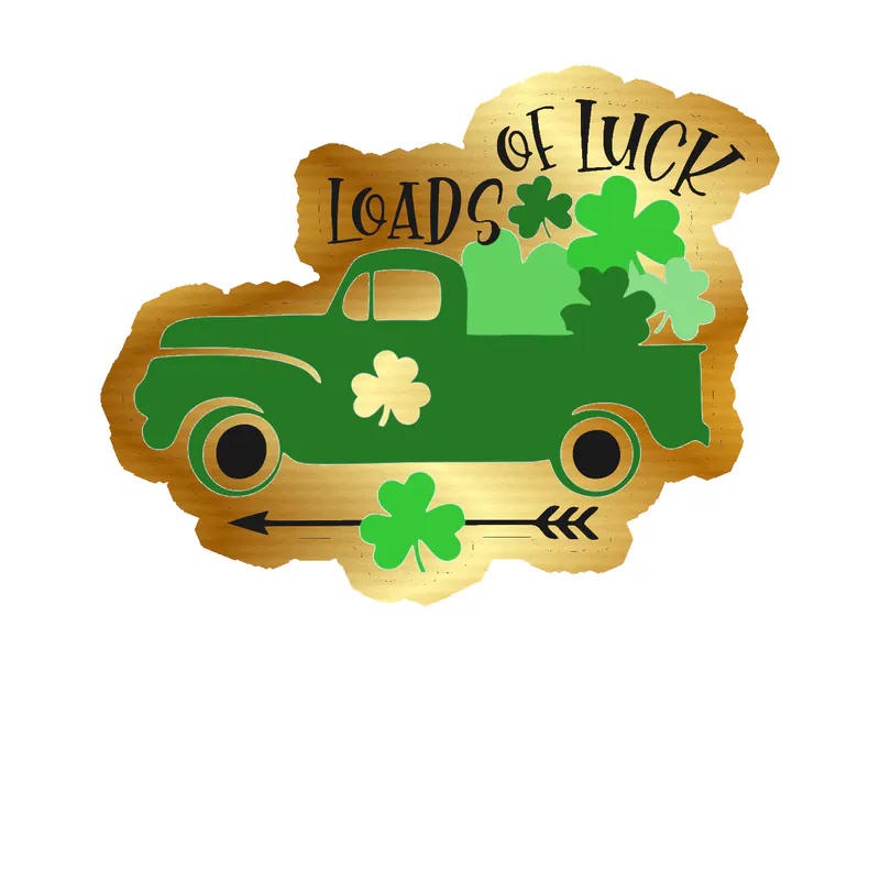 St. Patrick's Day Gold Chrome Vinyl Sticker - Custom Size