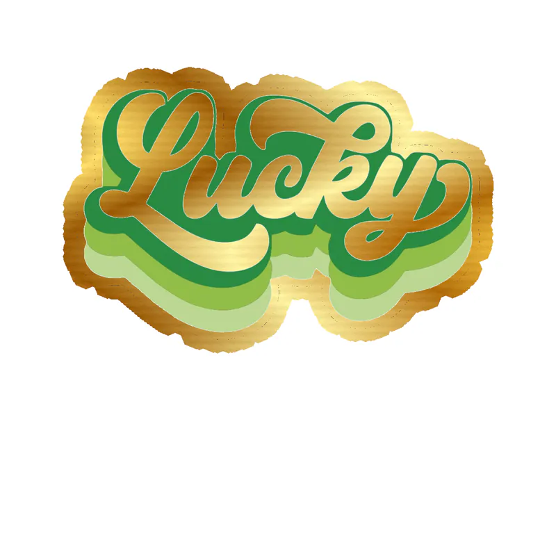 St. Patrick's Day Gold Chrome Vinyl Sticker - Custom Size