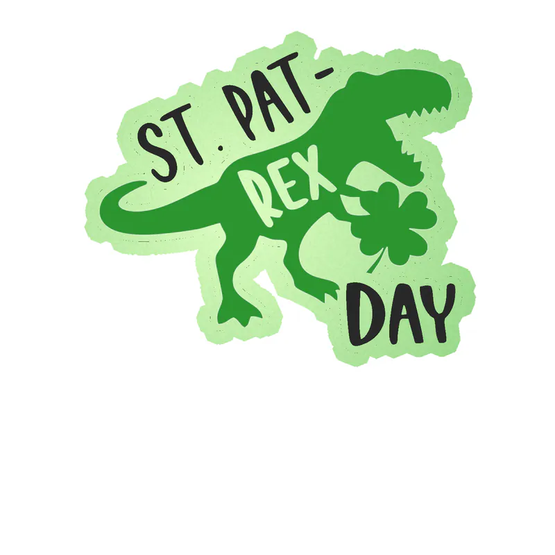 St. Patrick's Day Glow in the Dark Vinyl Sticker - Custom Size