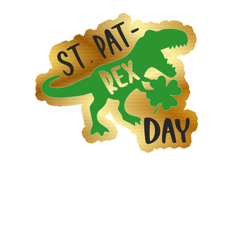 St. Patrick's Day Gold Chrome Vinyl Sticker - Custom Size