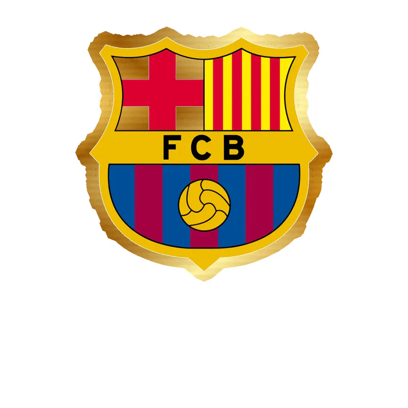 FC Barcelona Gold Chrome Vinyl Decal