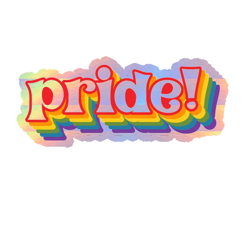 Pride Holographic Vinyl Decals - Custom Size