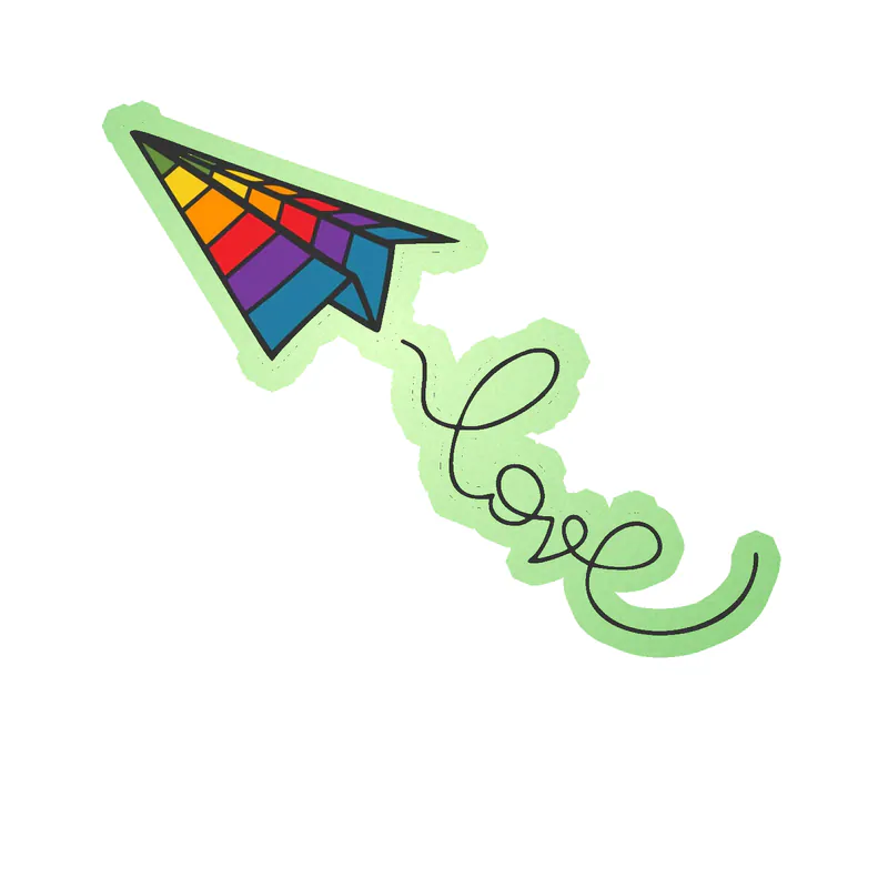 Pride Glow in the Dark Vinyl Decals - Custom Size