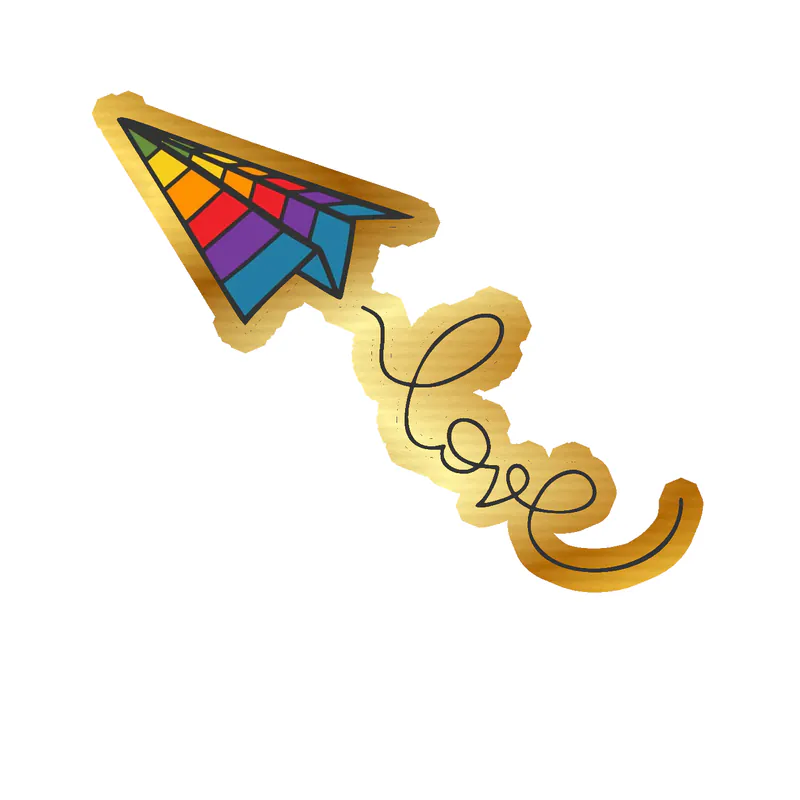 Pride Gold Chrome Vinyl Decals - Custom Size