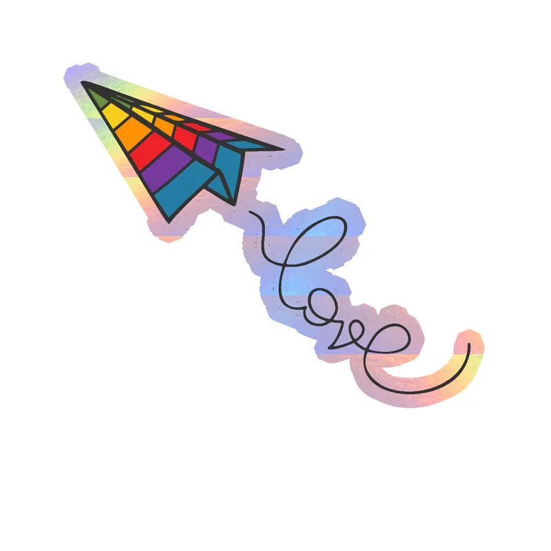 Pride Holographic Vinyl Decals - Custom Size