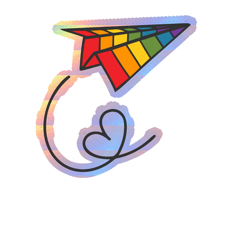Pride Holographic Vinyl Decals - Custom Size