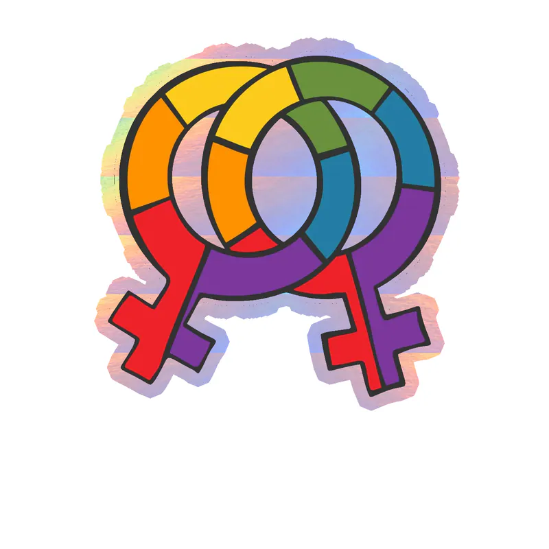 Pride Holographic Vinyl Decals - Custom Size