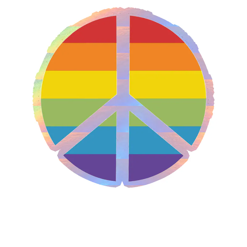 Pride Holographic Vinyl Decals - Custom Size