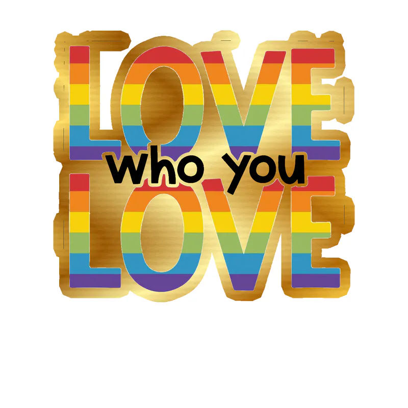 Pride Gold Chrome Vinyl Decals - Custom Size