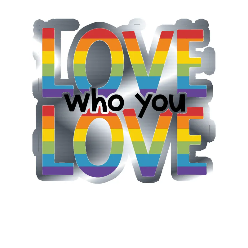 Pride Silver Chrome Vinyl Decals - Custom Size