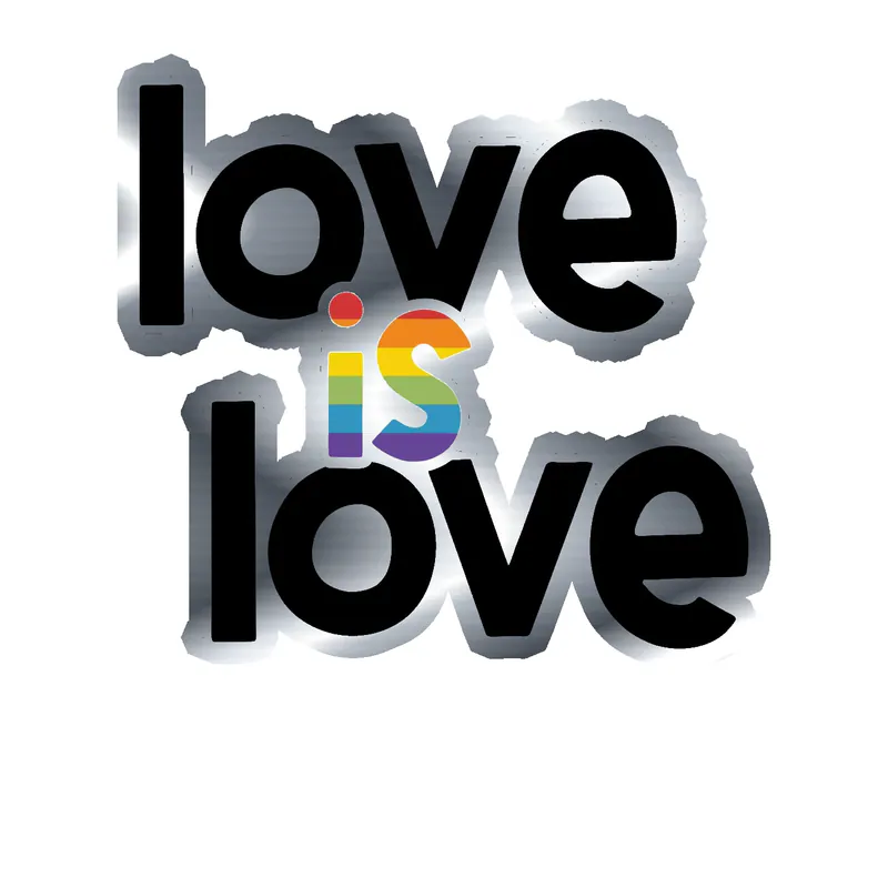 Pride Silver Chrome Vinyl Decals - Custom Size