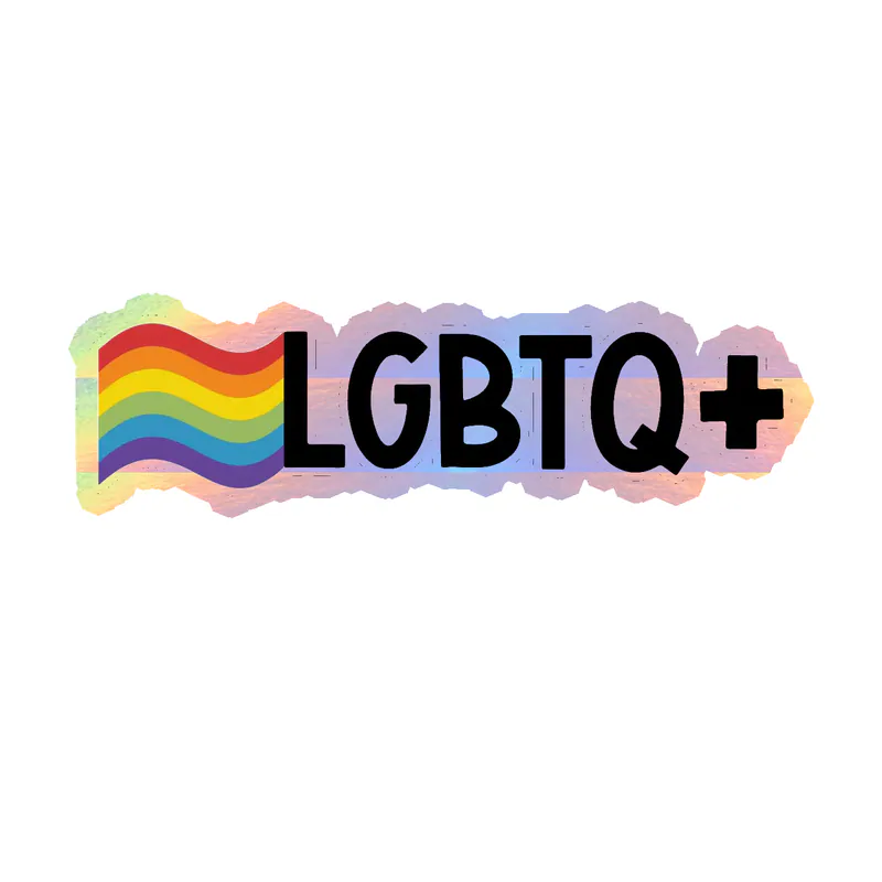 LGBTQ+ Holographic Vinyl Decals - Custom Size