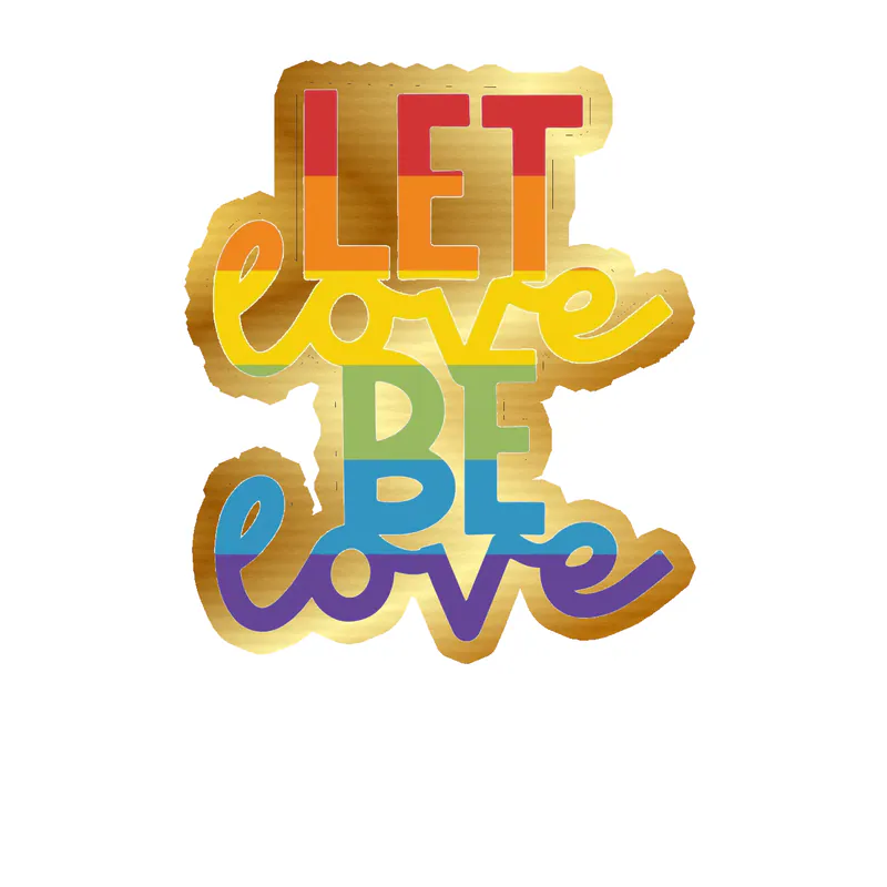 Pride Gold Chrome Vinyl Decals - Custom Size