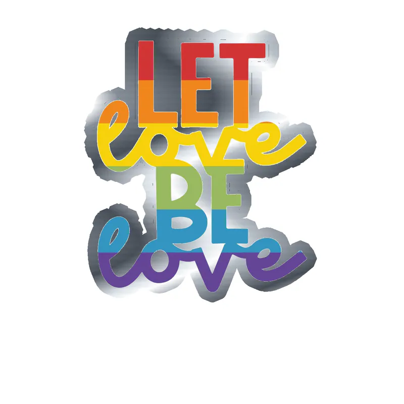 Pride Silver Chrome Vinyl Decals - Custom Size