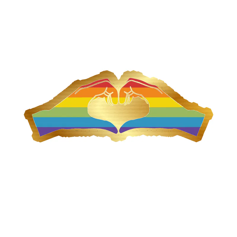 Pride Gold Chrome Vinyl Decals - Custom Size