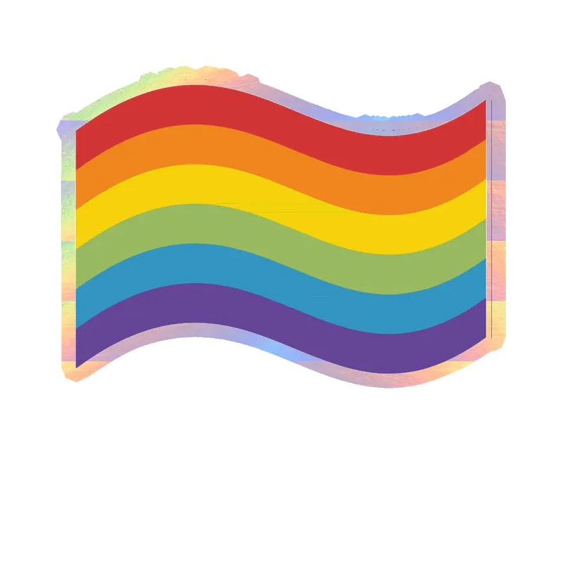 Pride Holographic Vinyl Decals - Custom Size