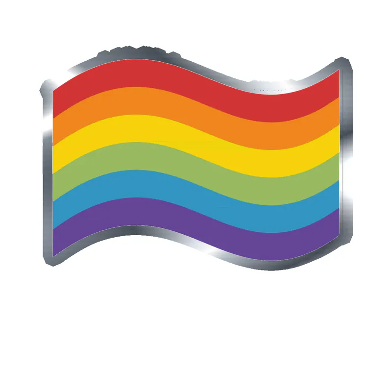 Pride Silver Chrome Vinyl Decals - Custom Size
