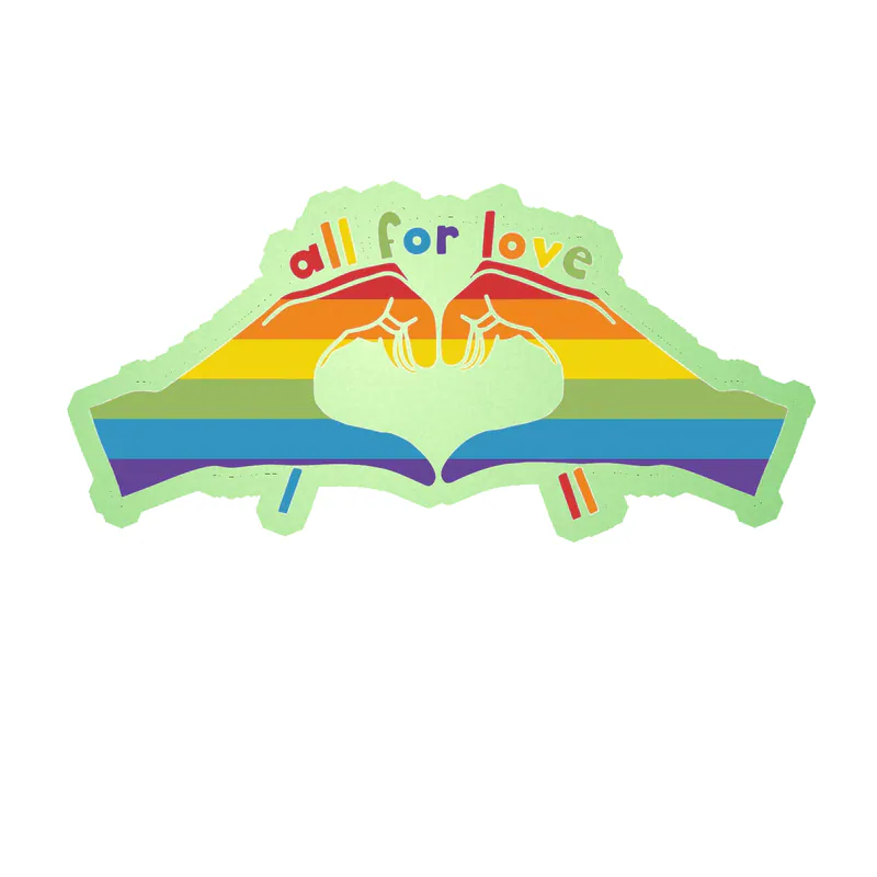 Pride Glow in the Dark Vinyl Decals - Custom Size