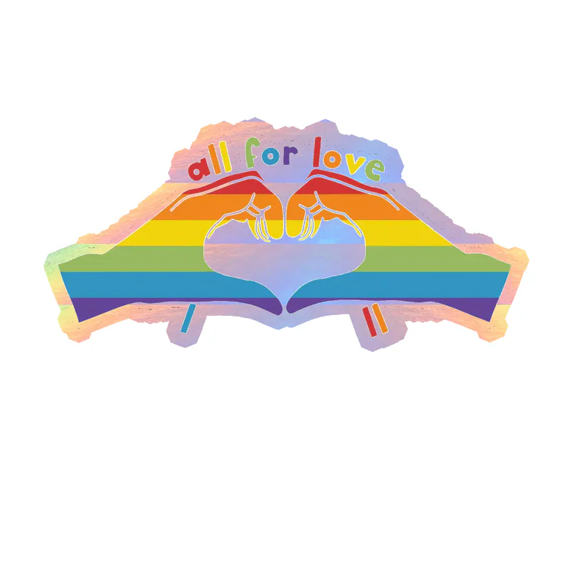 Pride Holographic Vinyl Decals - Custom Size