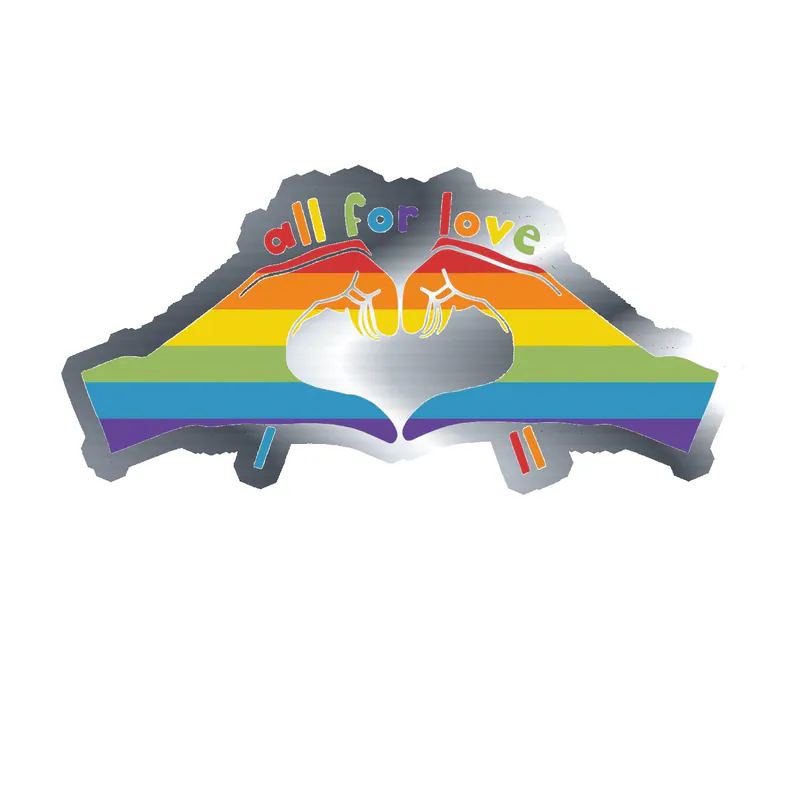 Pride Silver Chrome Vinyl Decals - Custom Size