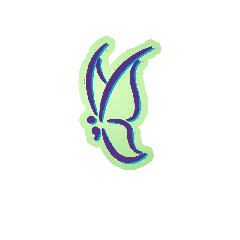Mental Health Awareness Glow in the Dark Vinyl Decals - Custom Size