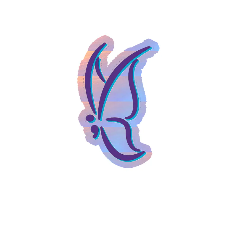 Mental Health Awareness Holographic Vinyl Decals - Custom Size