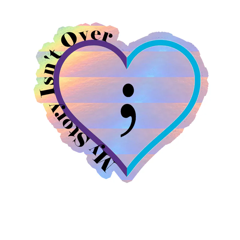 My Story Isn't Over Holographic Vinyl Decals - Custom Size