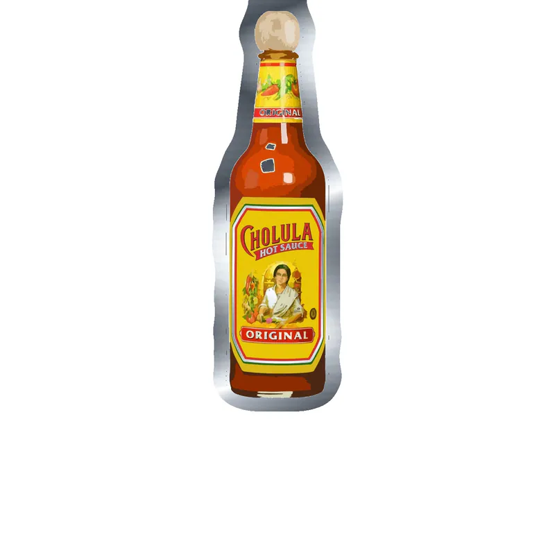 Cholula Silver Chrome Vinyl Decal - Custom Size