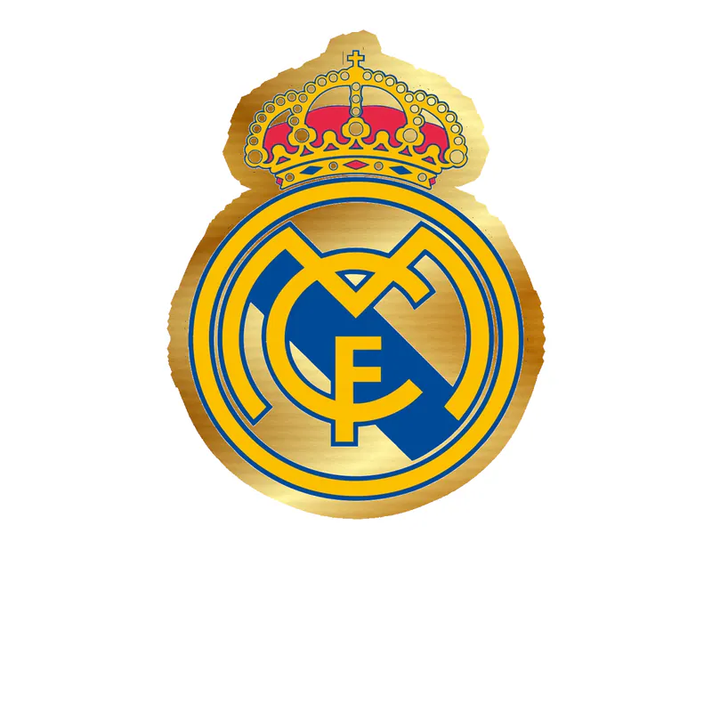 Real Madrid CF Gold Chrome Vinyl Decal