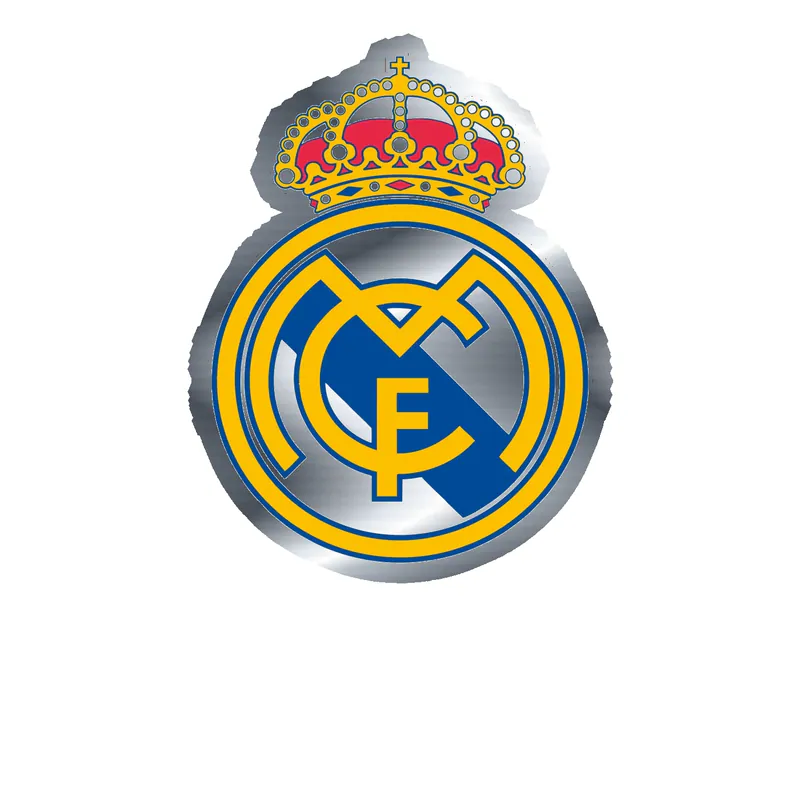 Real Madrid CF Silver Chrome Vinyl Decal