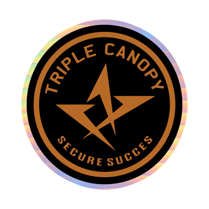 Triple Canopy - Holographic Vinyl Decal - Custom Size