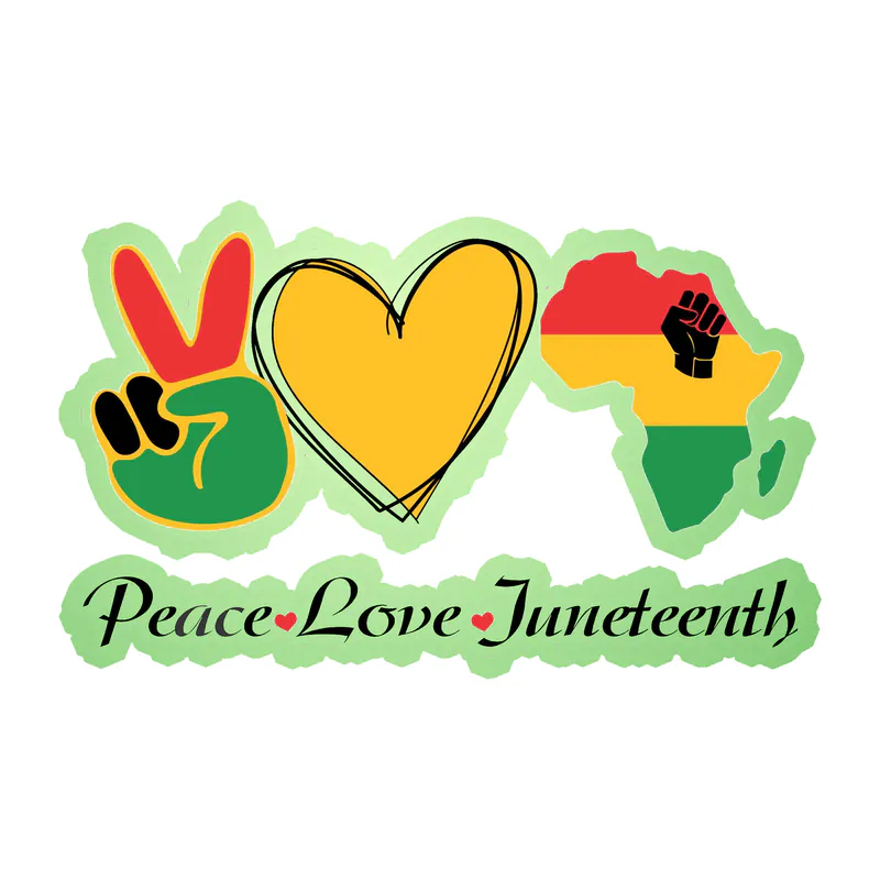 Juneteenth Glow in the Dark Vinyl Decals - Custom Size