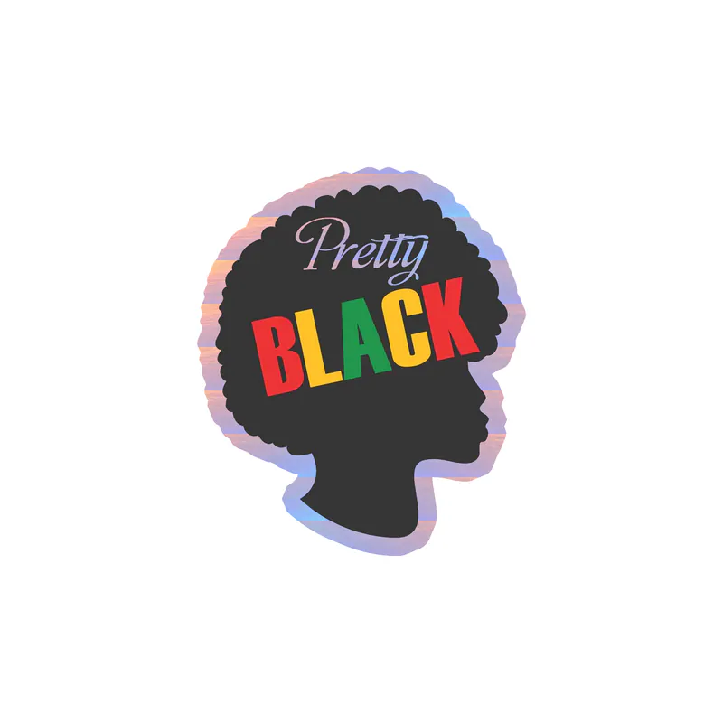 Juneteenth Holographic Vinyl Decals - Custom Size