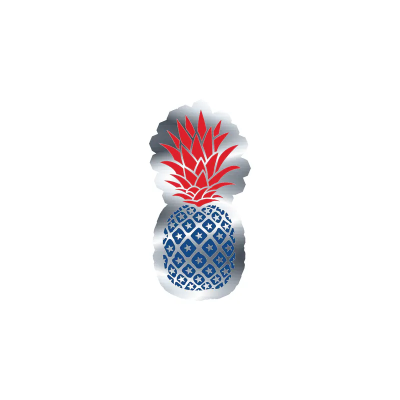 Fourth Of July Silver Chrome Vinyl Sticker - Custom Size