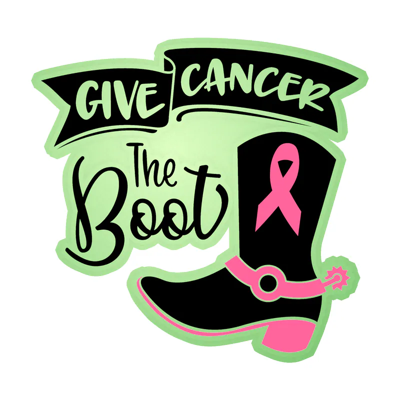 Breast Cancer Awareness Glow in the Dark Vinyl Decal - Custom Size