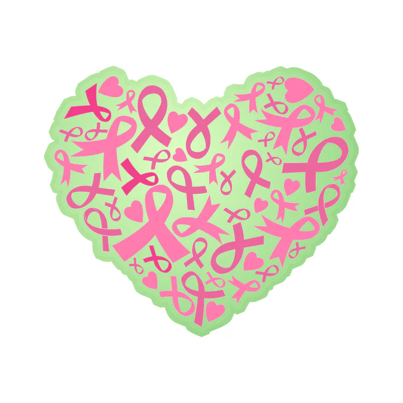 Breast Cancer Awareness Glow in the Dark Vinyl Decal - Custom Size