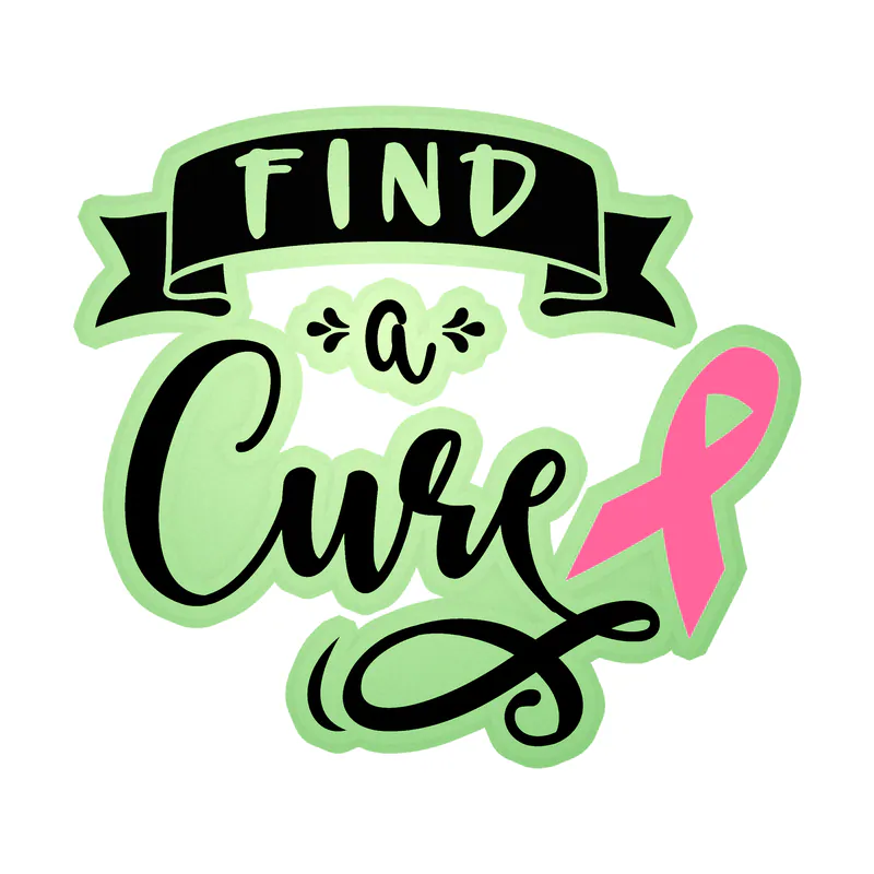 Breast Cancer Awareness Glow in the Dark Vinyl Decal - Custom Size
