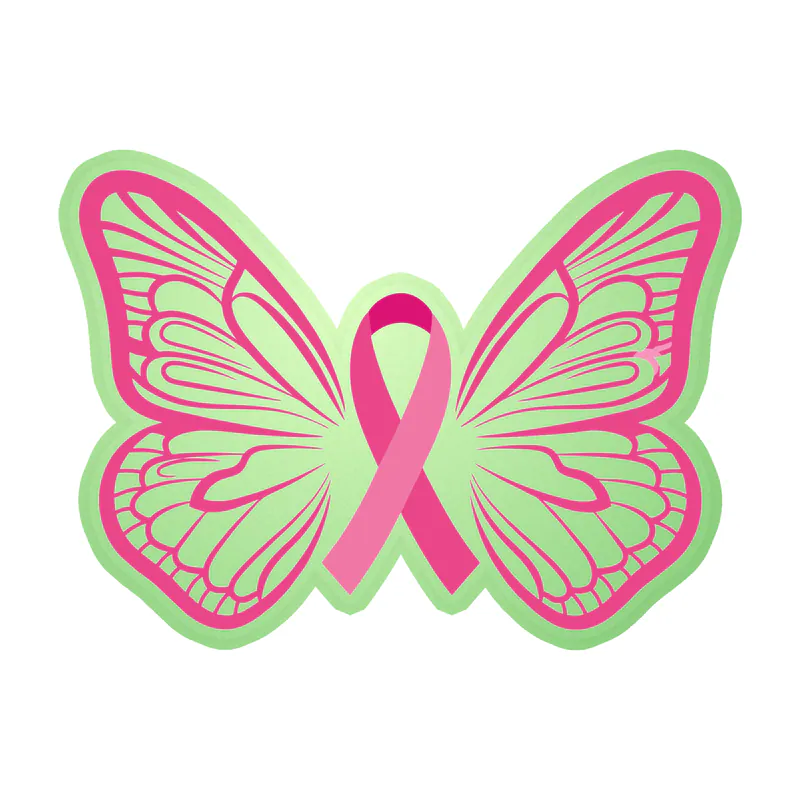 Breast Cancer Awareness Glow in the Dark Vinyl Decal - Custom Size