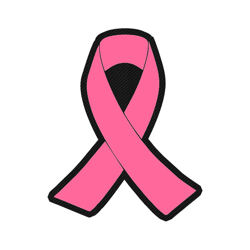 Breast Cancer Awareness Carbon Fiber Vinyl Decal - Custom Size