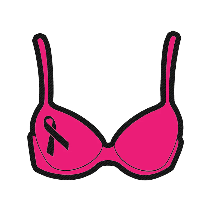 Breast Cancer Awareness Carbon Fiber Vinyl Decal - Custom Size